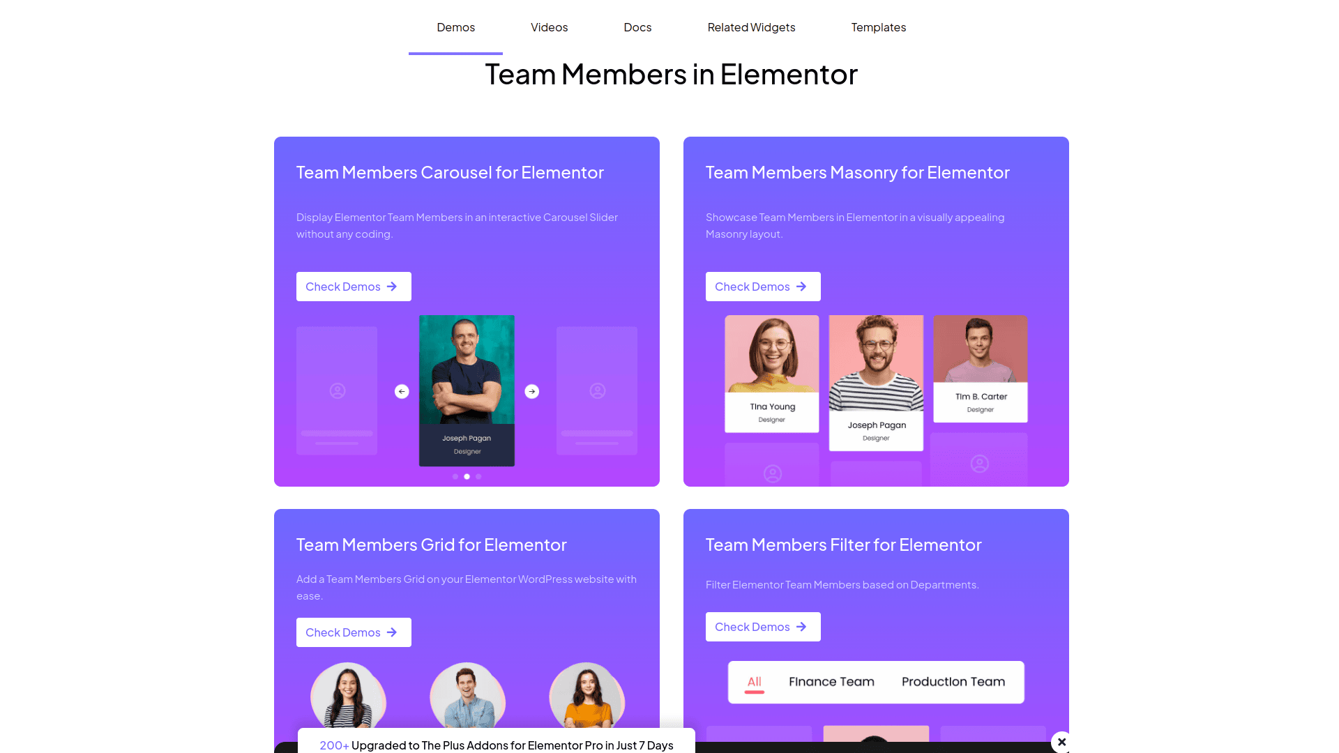 Tpae team member demos 5 best wordpress team member plugins for elementor from the plus addons for elementor