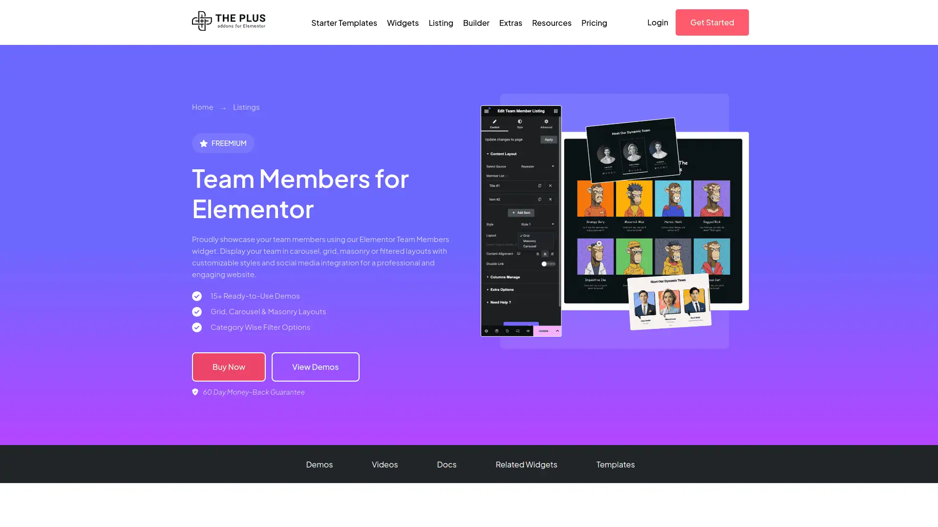 Tpae team member widget 5 best wordpress team member plugins for elementor from the plus addons for elementor