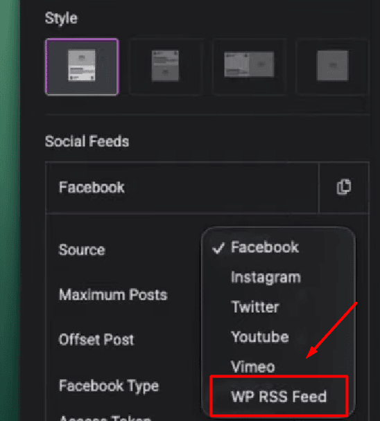 social feed style 1 | The Plus Addons for Elementor Social feed style 1 big update: new rss feed option, labels for widgets & more! From the plus addons for elementor