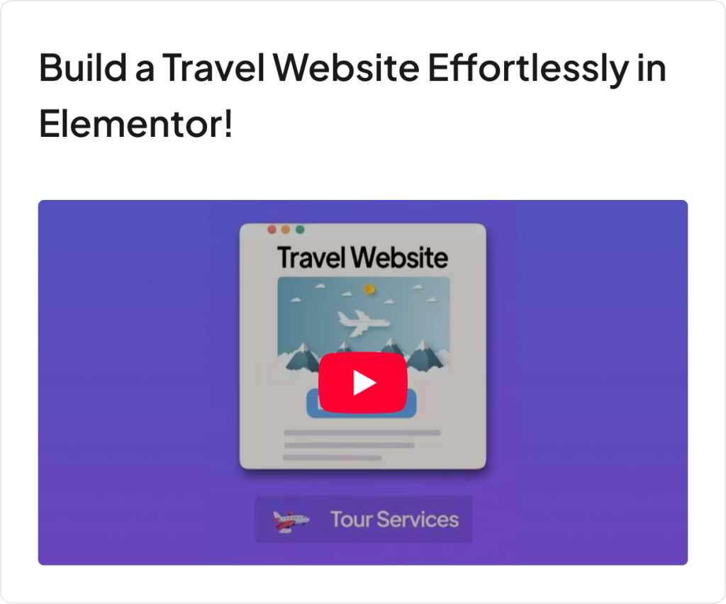 build travel website Blog from The Plus Addons for Elementor