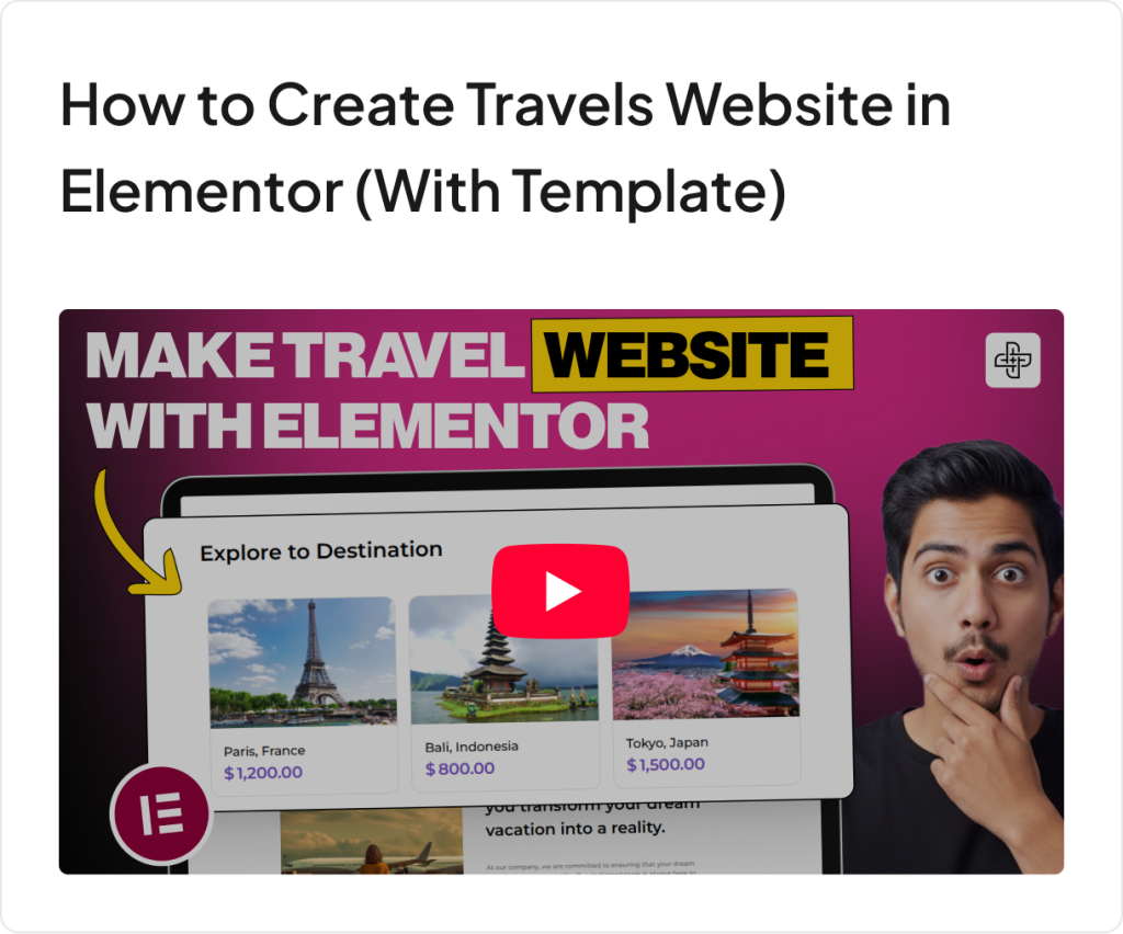 make travel website with elementor Blog from The Plus Addons for Elementor