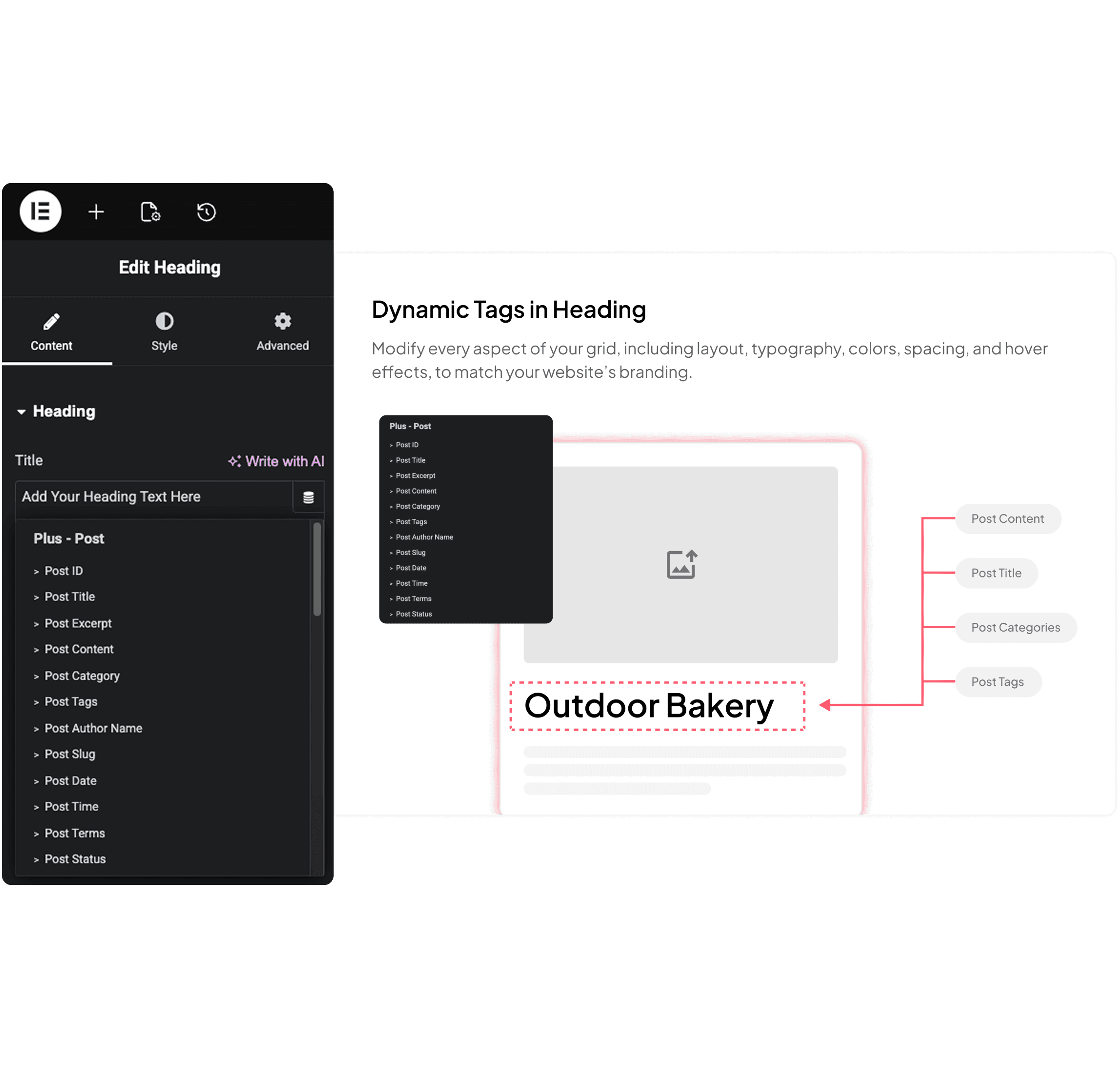 Dynamic tags in elementor image dynamic tags for elementor from the plus addons for elementor