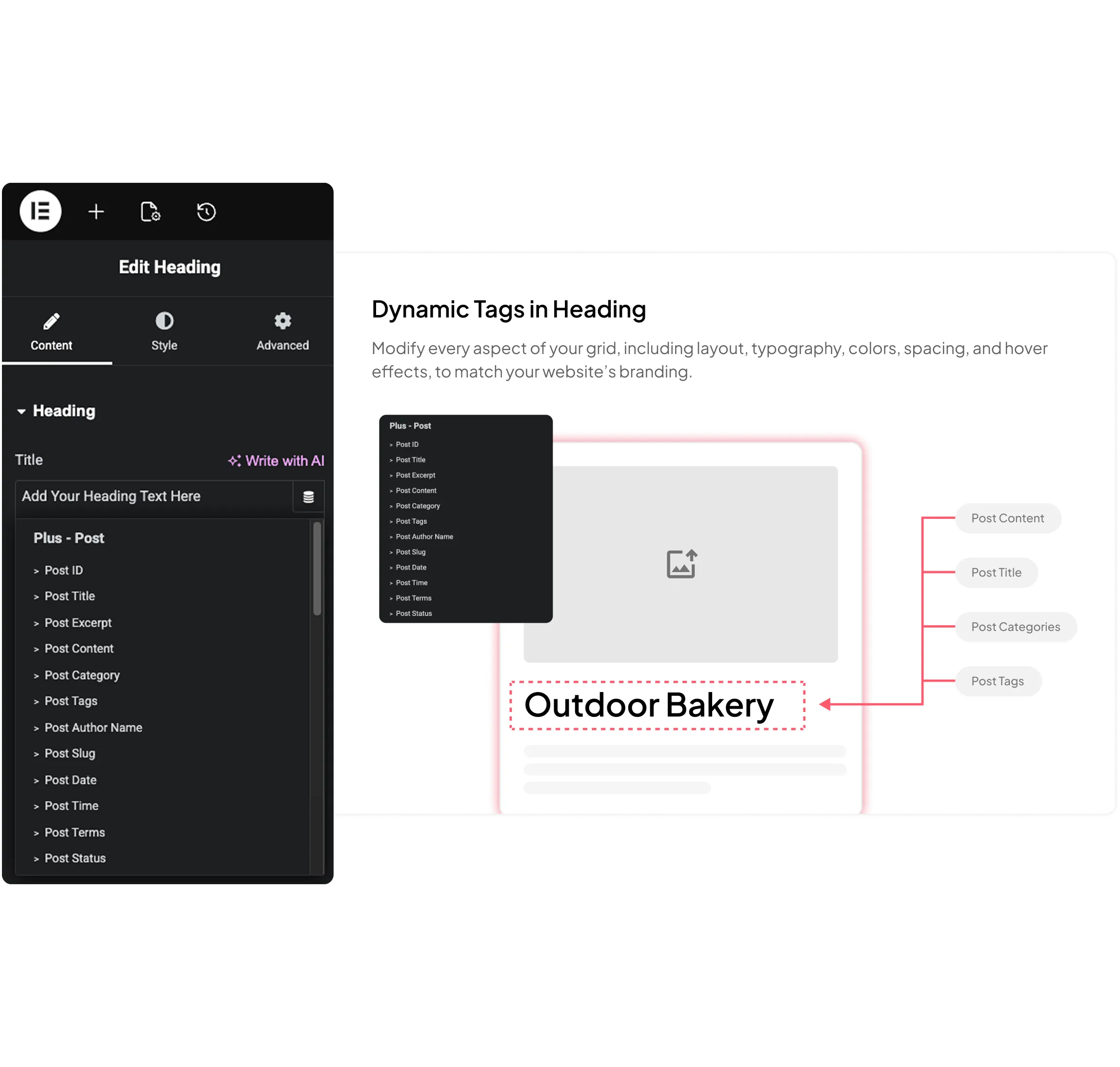 Dynamic tags in elementor image dynamic tags for elementor from the plus addons for elementor