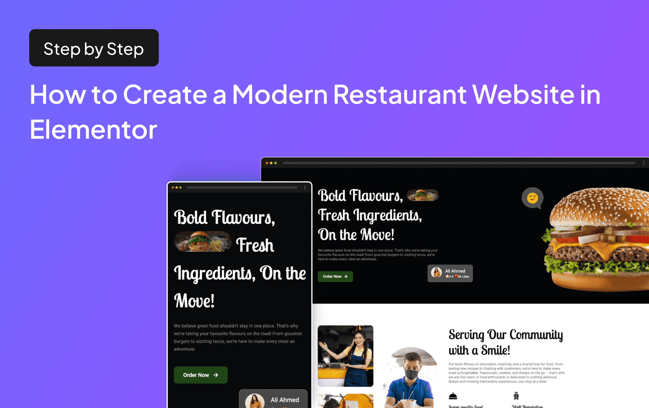 How to create a modern restaurant website in elementor