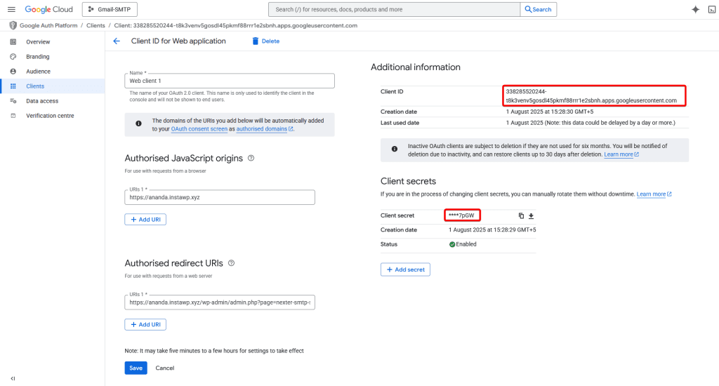 Google client id secret 16 how to set up smtp to get email confirmation securely from elementor form? From the plus addons for elementor