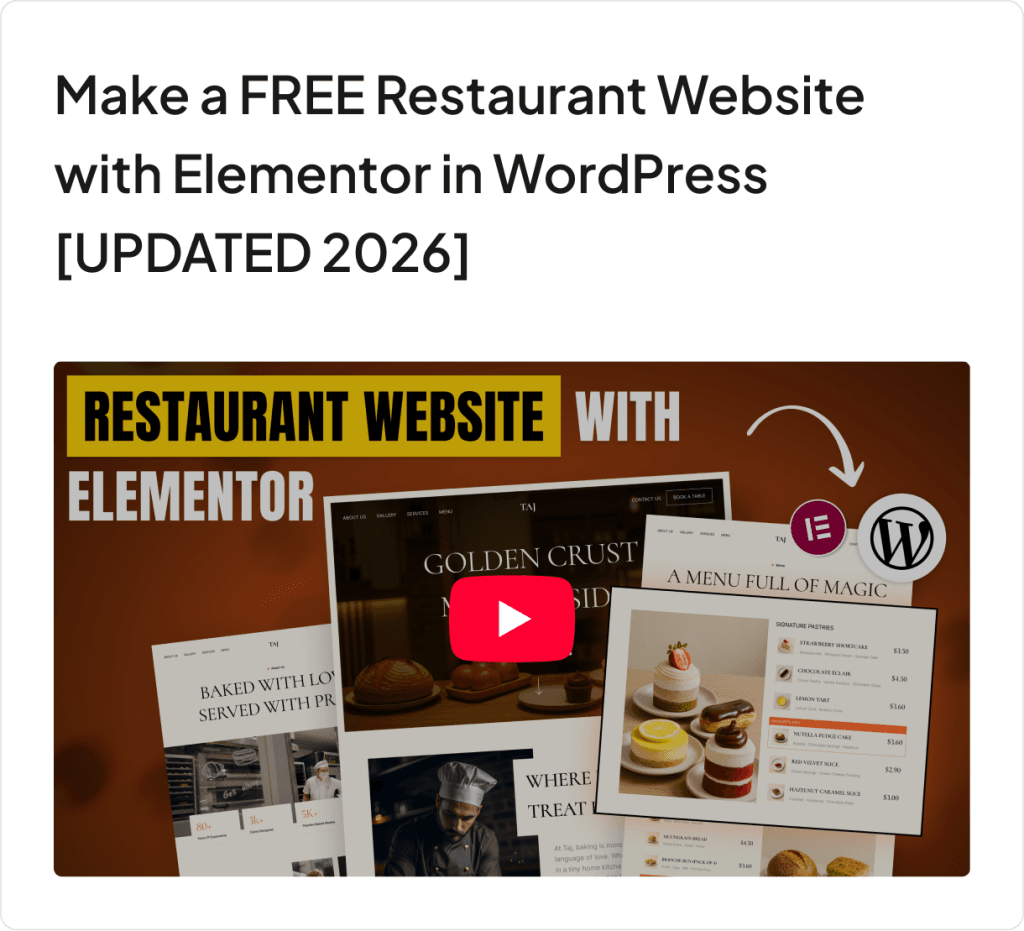 restaurant website | The Plus Addons for Elementor Restaurant website 🗞️january 2026 update: release: dynamic tag support, gsap animations (and something more) from the plus addons for elementor