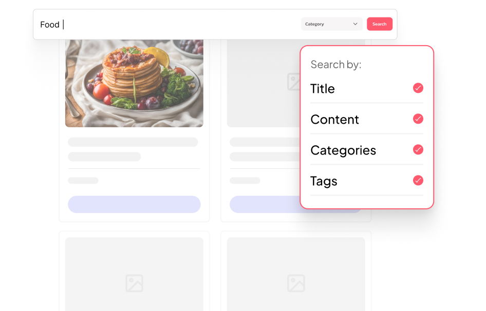 Ajax search bar for wordpress [posts, products, cpts]