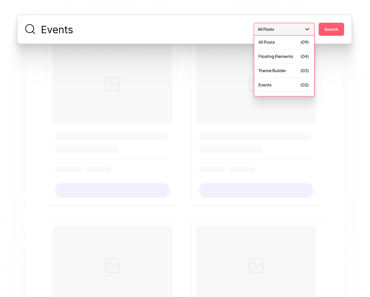 Ajax search bar for wordpress [posts, products, cpts]