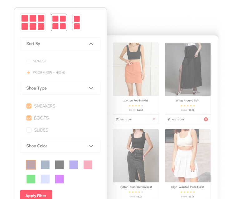 Woocommerce filter column manager elementor woocommerce ajax product filters from the plus addons for elementor