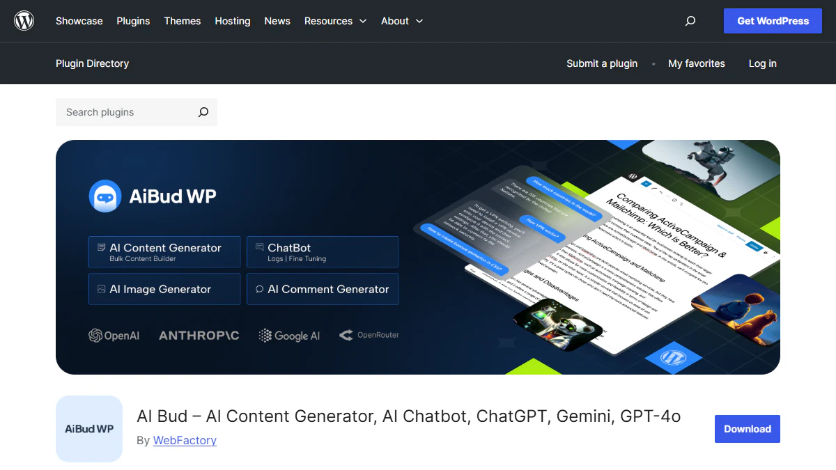 6 Best WordPress ChatGPT Plugins Ai bud wordpress chatgpt plugin for bulk content generation and dall-e images
