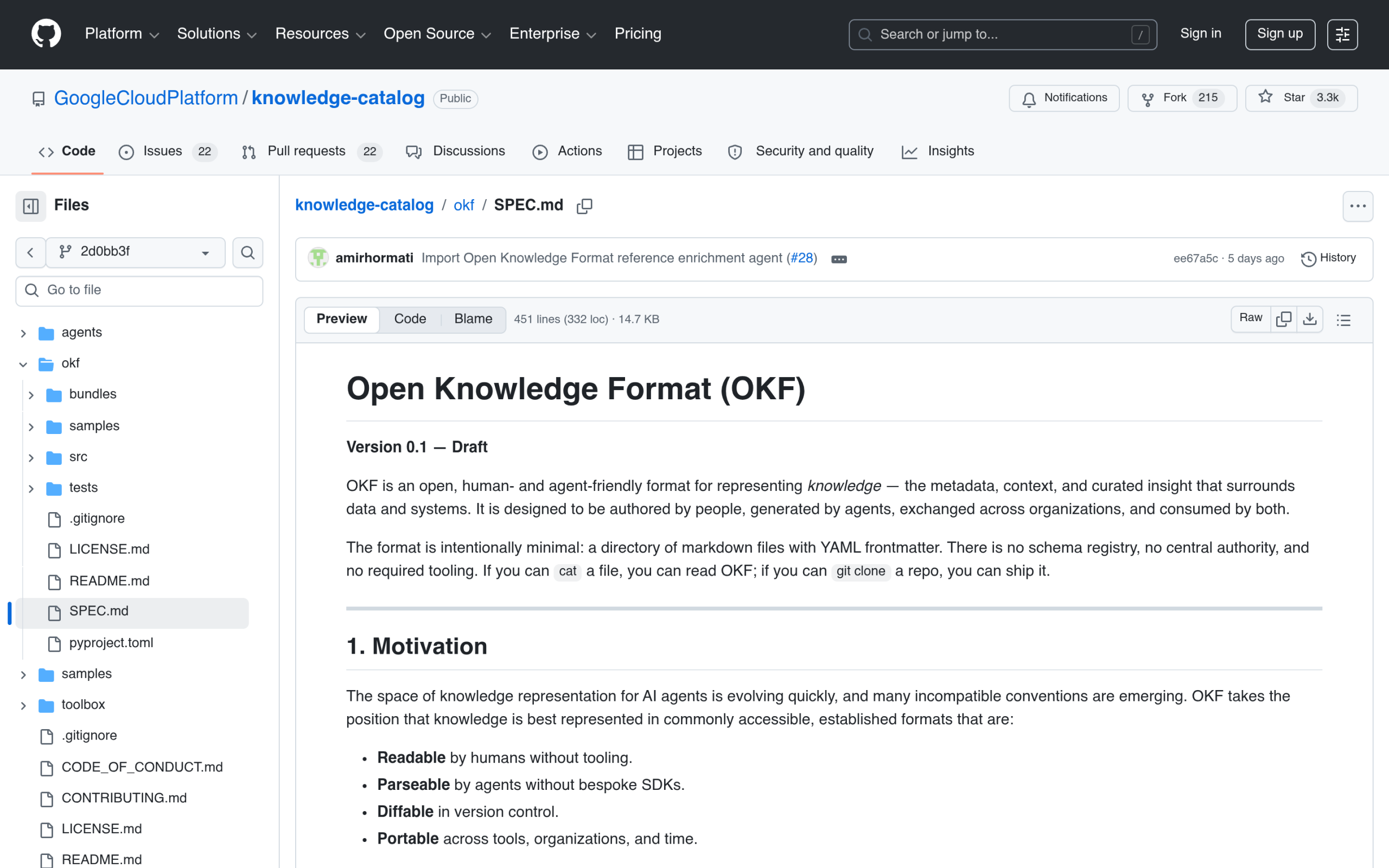 What Is Google's Open Knowledge Format (OKF)? A WordPress Owner's Guide Open knowledge format specification on github