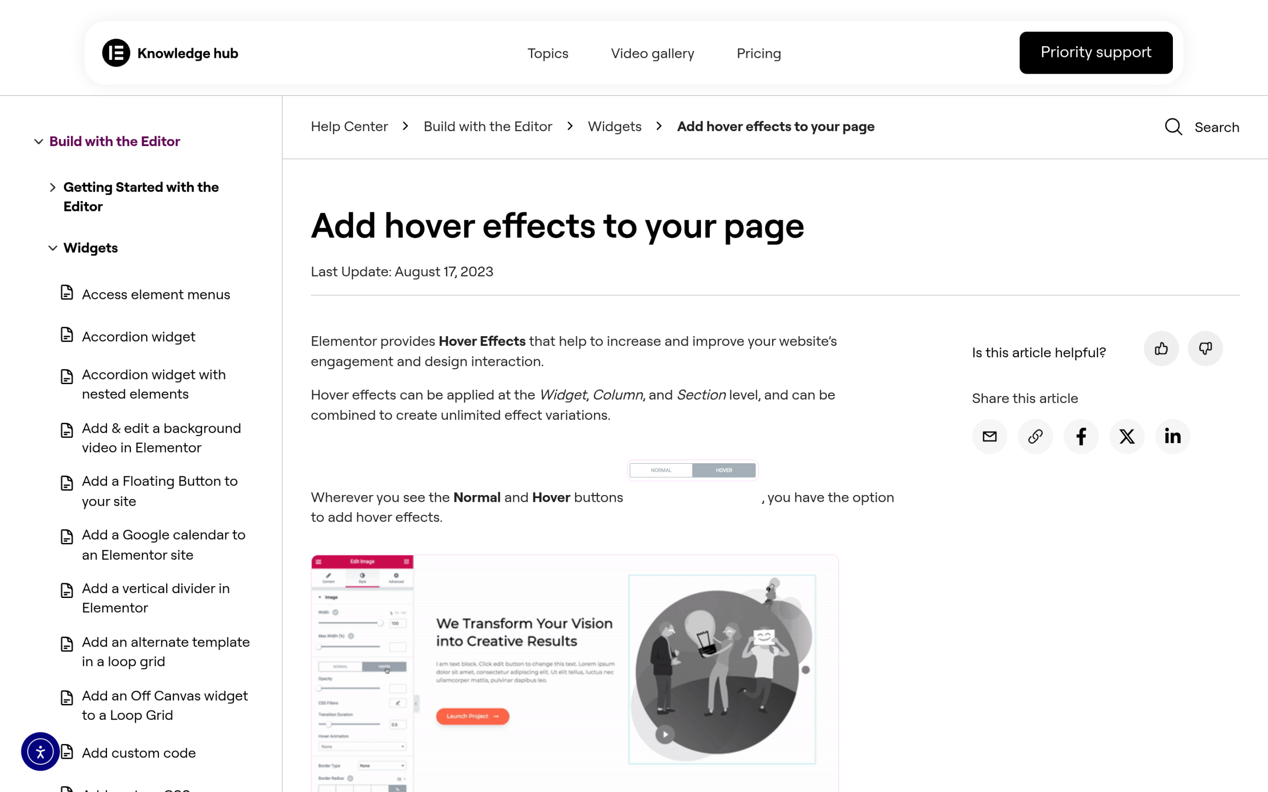 How to Add CSS Hover Effects in Elementor (With and Without Code) Elementor hover effects help documentation