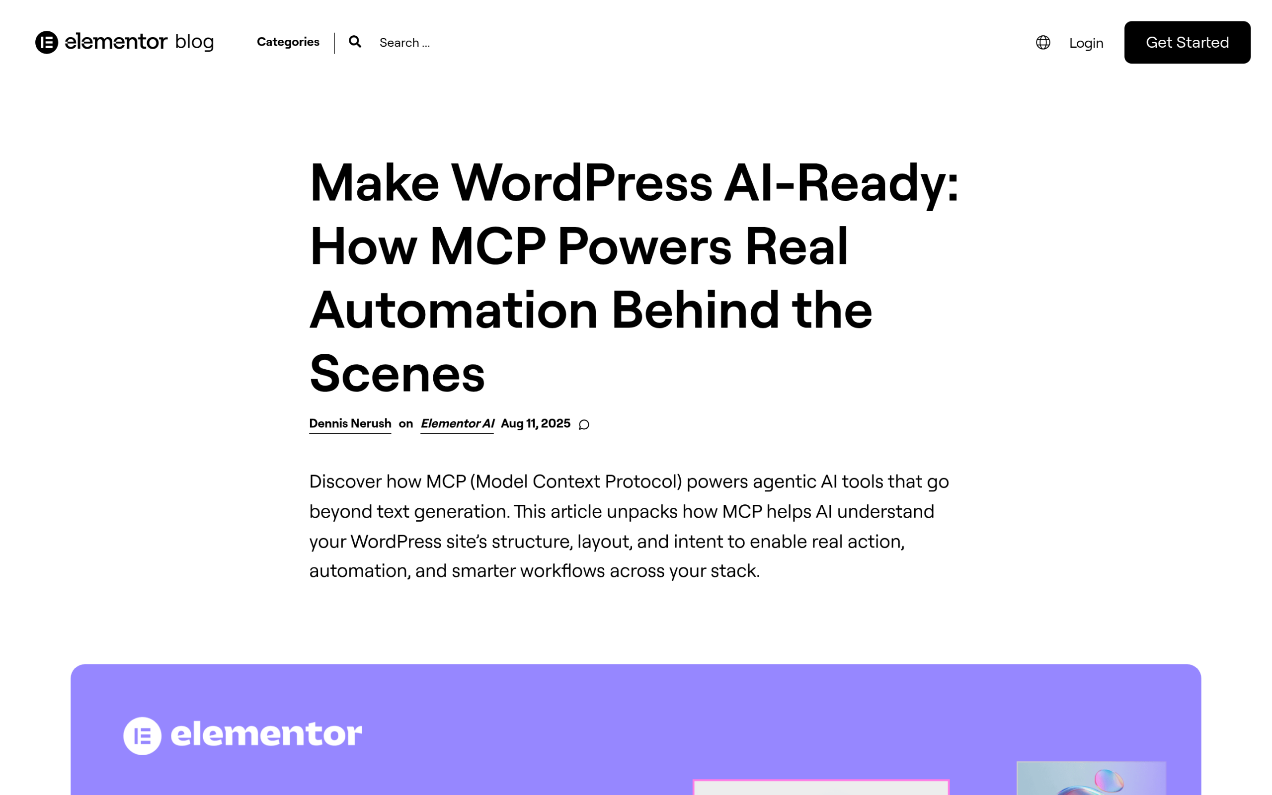 What Is the Elementor MCP? How to Build and Edit Your Site with AI (2026) Elementor on making your wordpress website ai-ready with mcp and angie