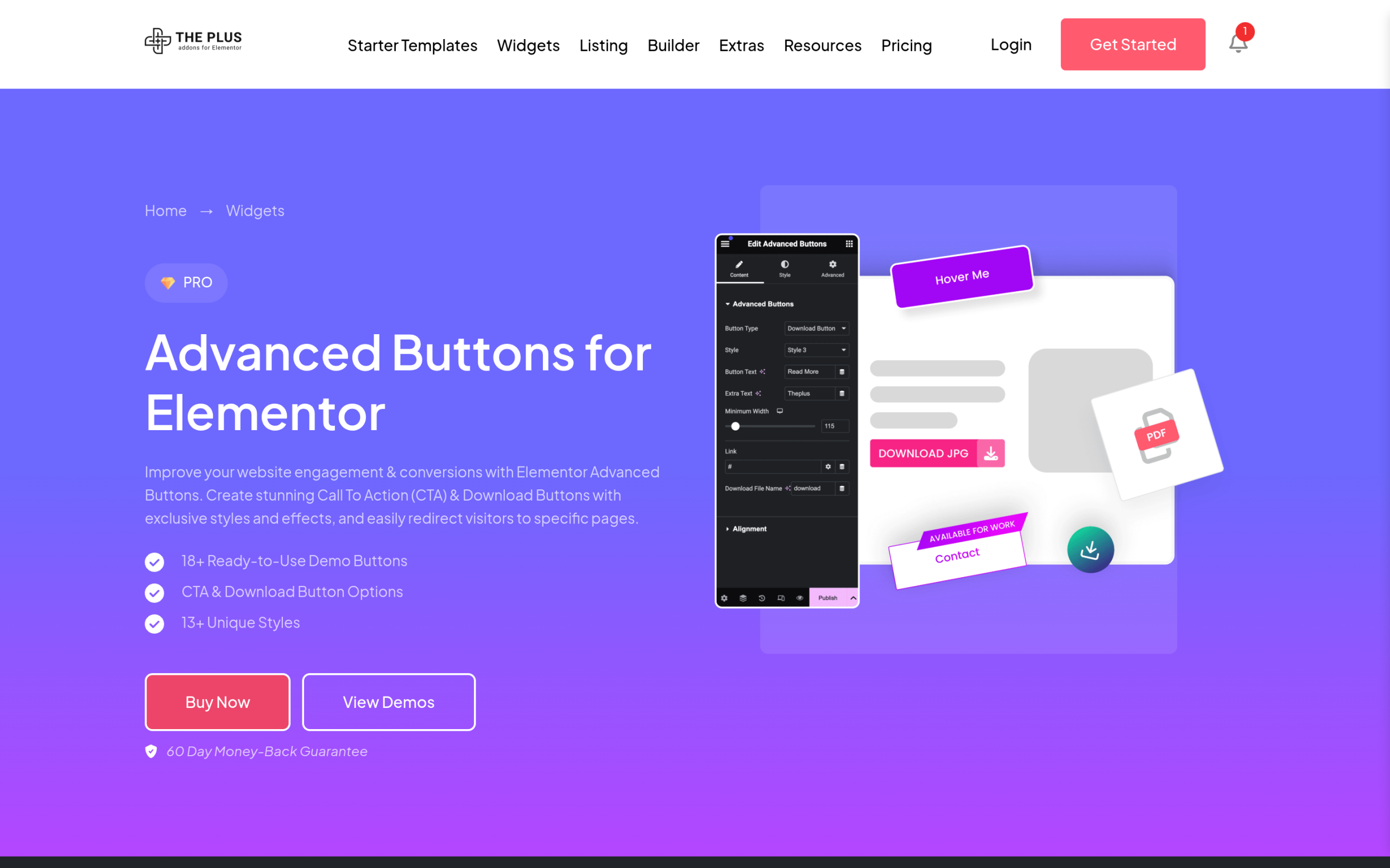 How to Add CSS Hover Effects in Elementor (With and Without Code) The plus addons advanced buttons widget for elementor