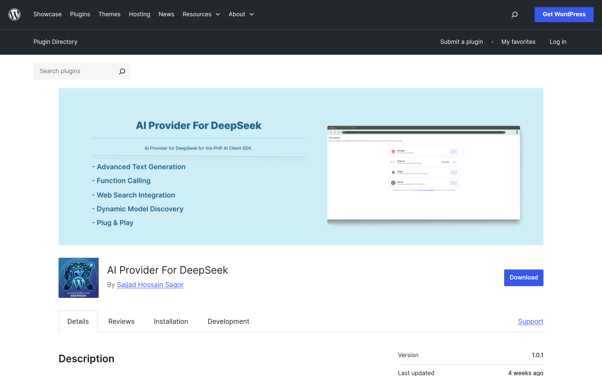 Ai provider for deepseek plugin on the wordpress. Org plugin directory