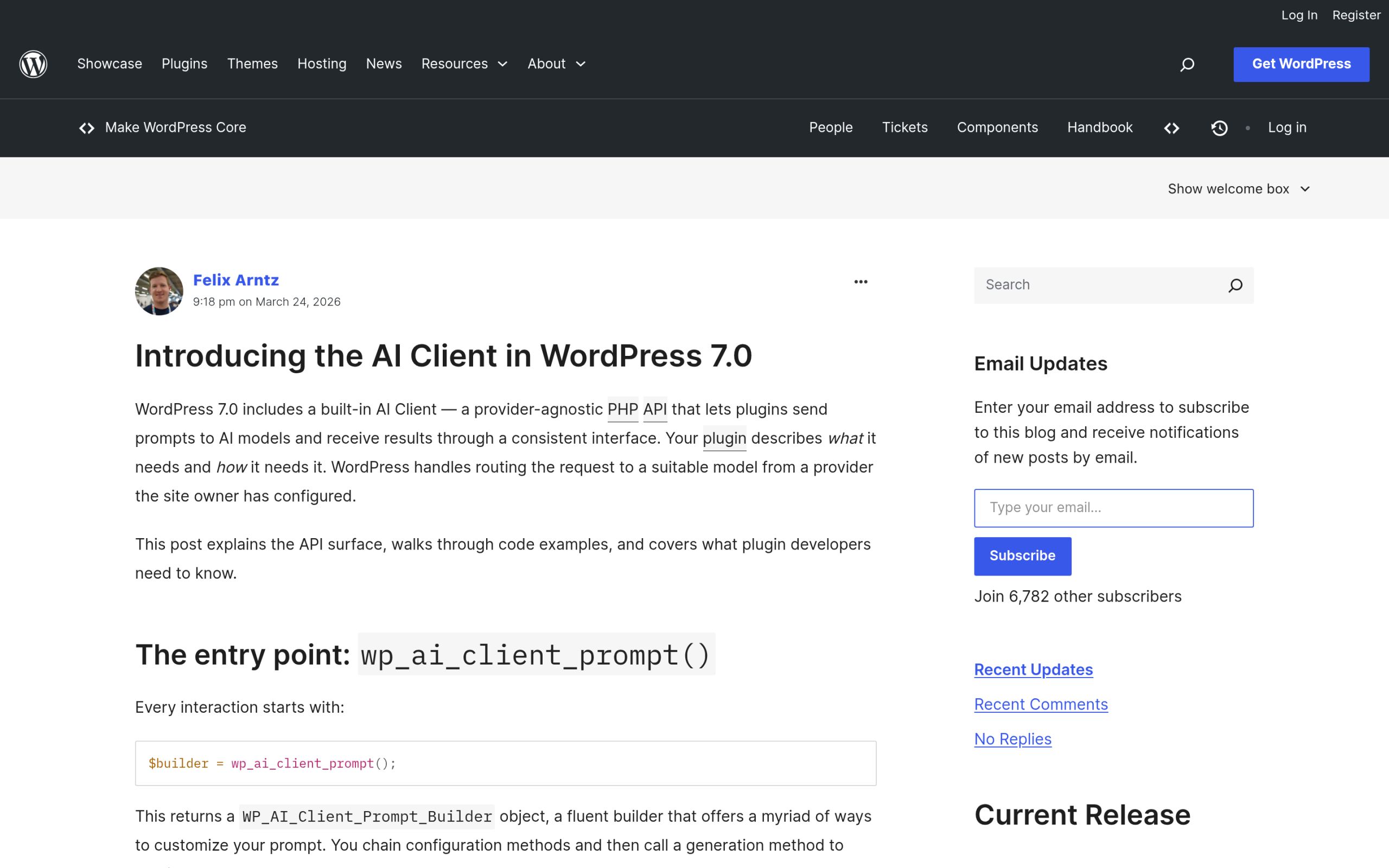 WordPress 7's New AI Features Explained: The AI Client and Abilities API Introducing the ai client in wordpress 7. 0 announcement on make wordpress core