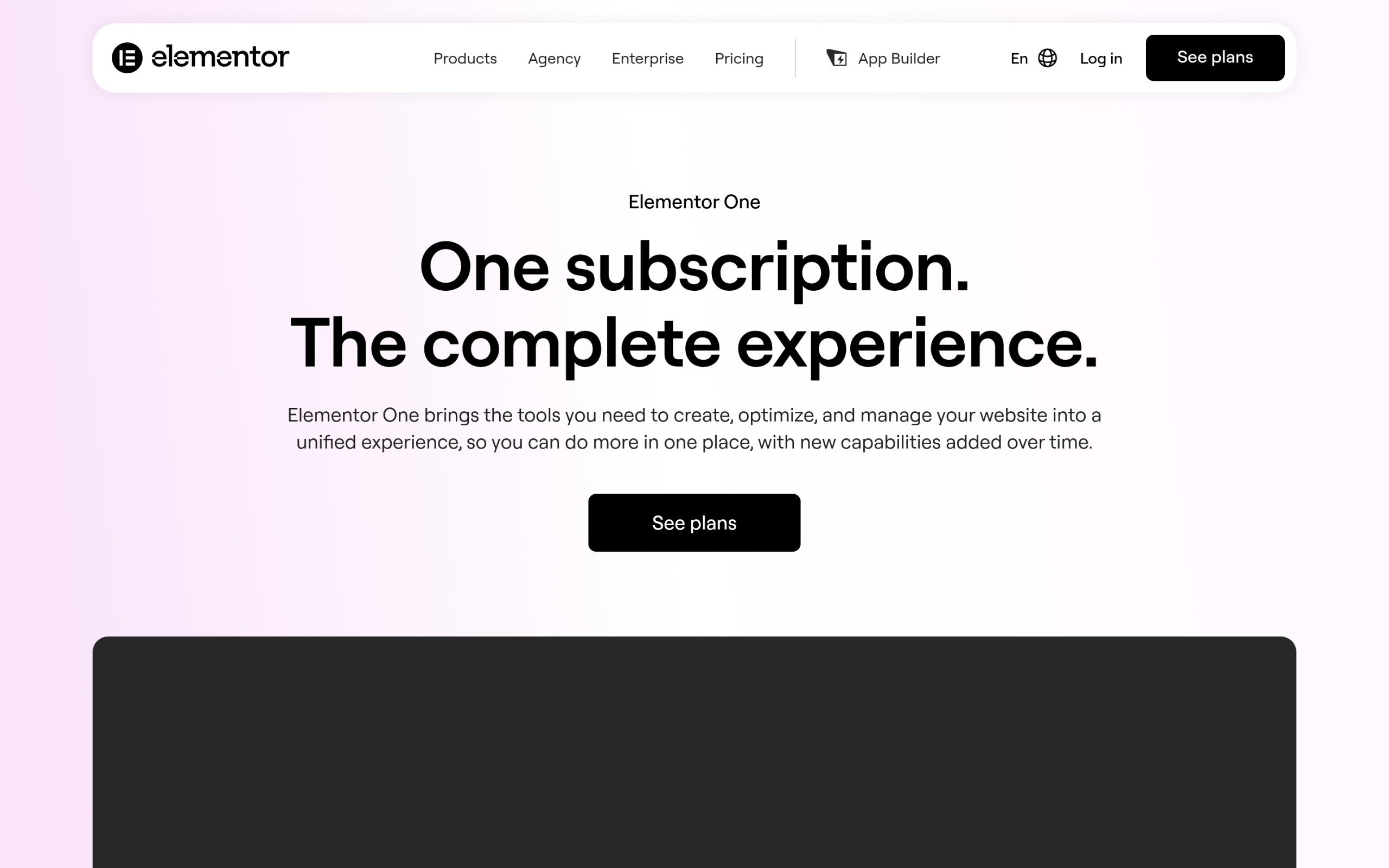 Is Elementor One Worth It? An Honest Breakdown vs Elementor Pro Elementor one subscription plan page showing the credit-based bundle