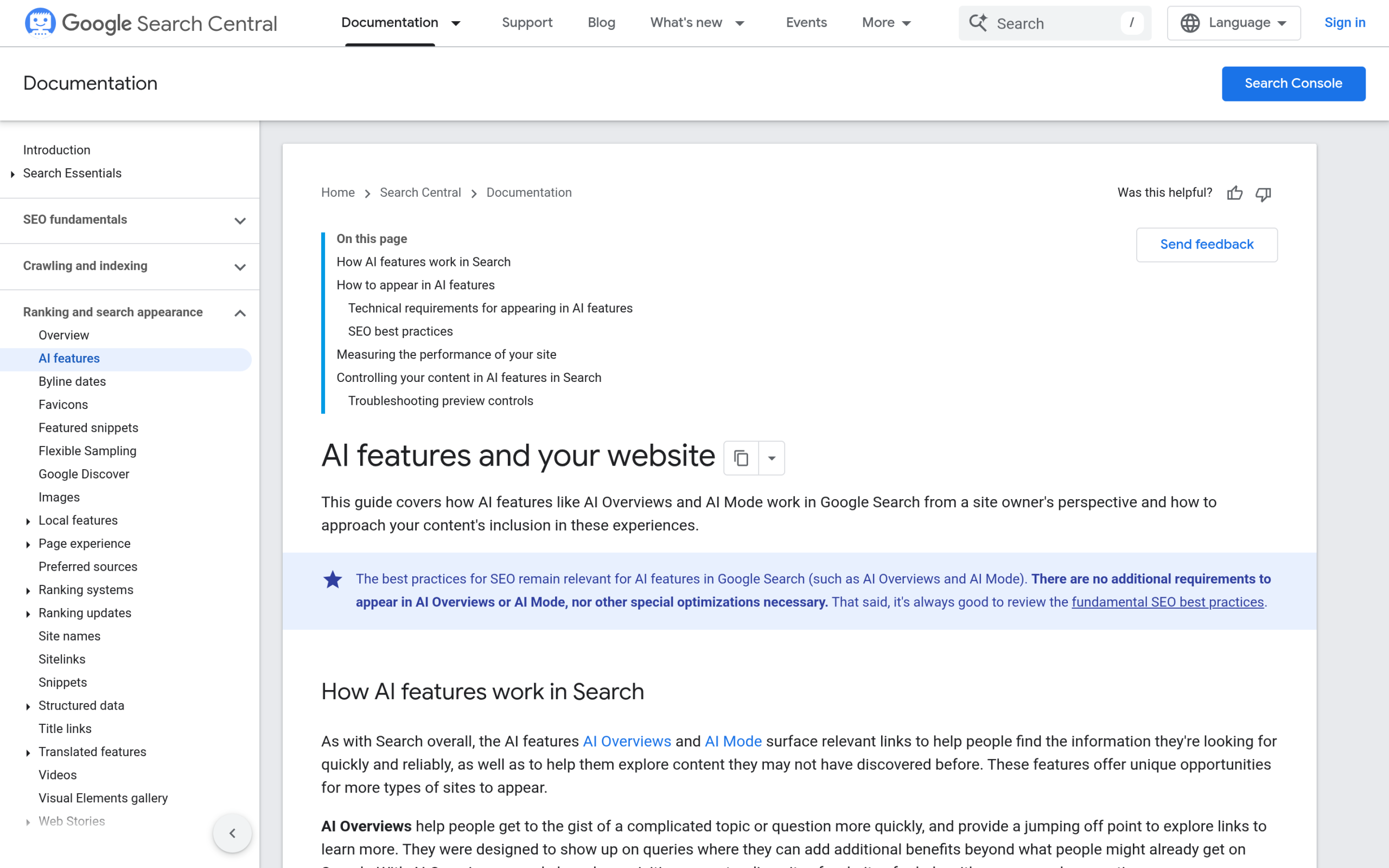 What Is Topical Authority? How to Own a Topic in the AI Search Era Google documentation on ai features and how sites appear in ai overviews