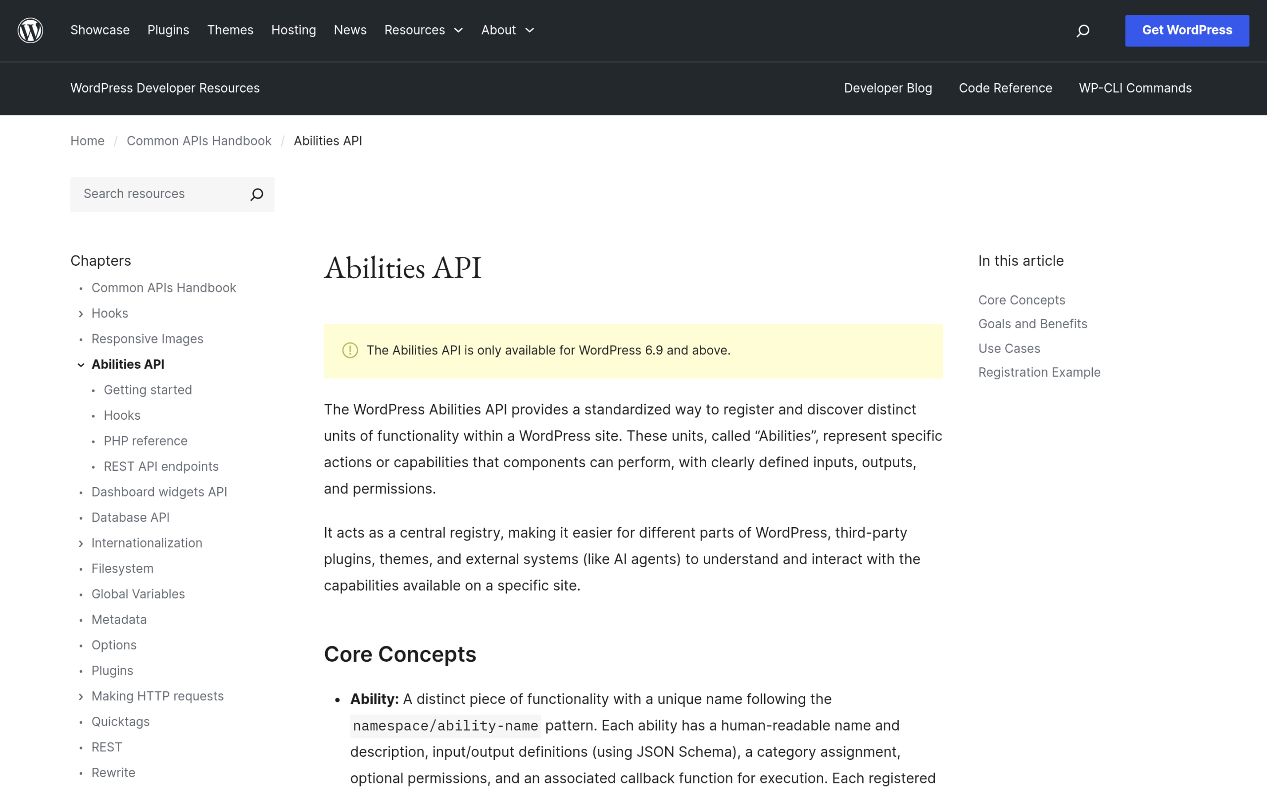 WordPress 7's New AI Features Explained: The AI Client and Abilities API Wordpress abilities api documentation in the developer handbook