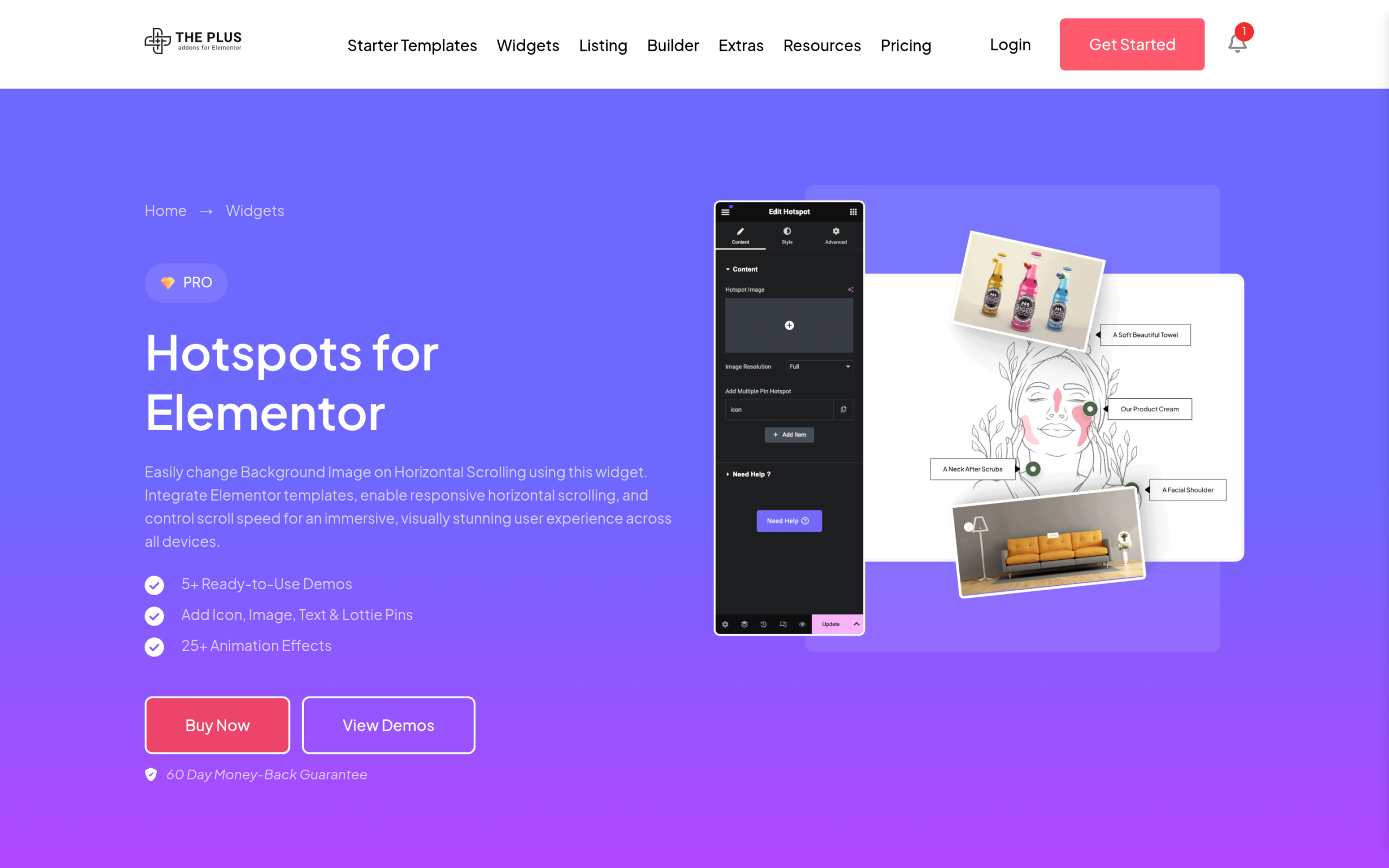 How to Add Interactive Image Hotspots in Elementor (No Code) The plus addons for elementor hotspot widget page