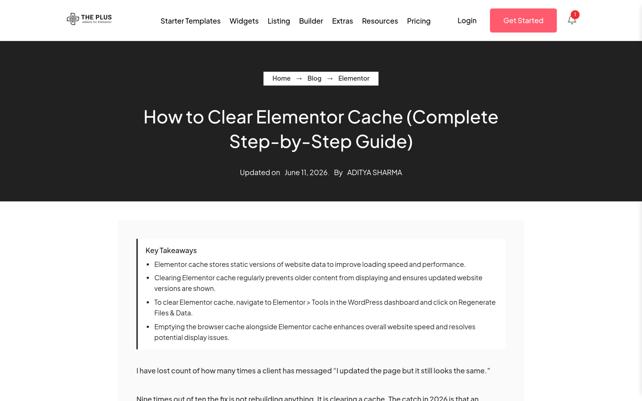 Why Your Elementor Page Loads Without Styling (and How to Fix It) How to clear the elementor cache guide on the plus addons for elementor