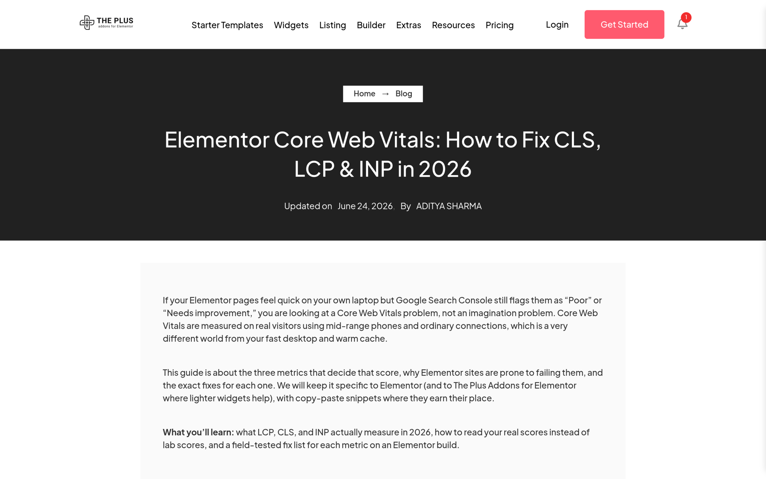 How to Create a Sticky Header in Elementor (With Scroll Effects) Elementor core web vitals guide
