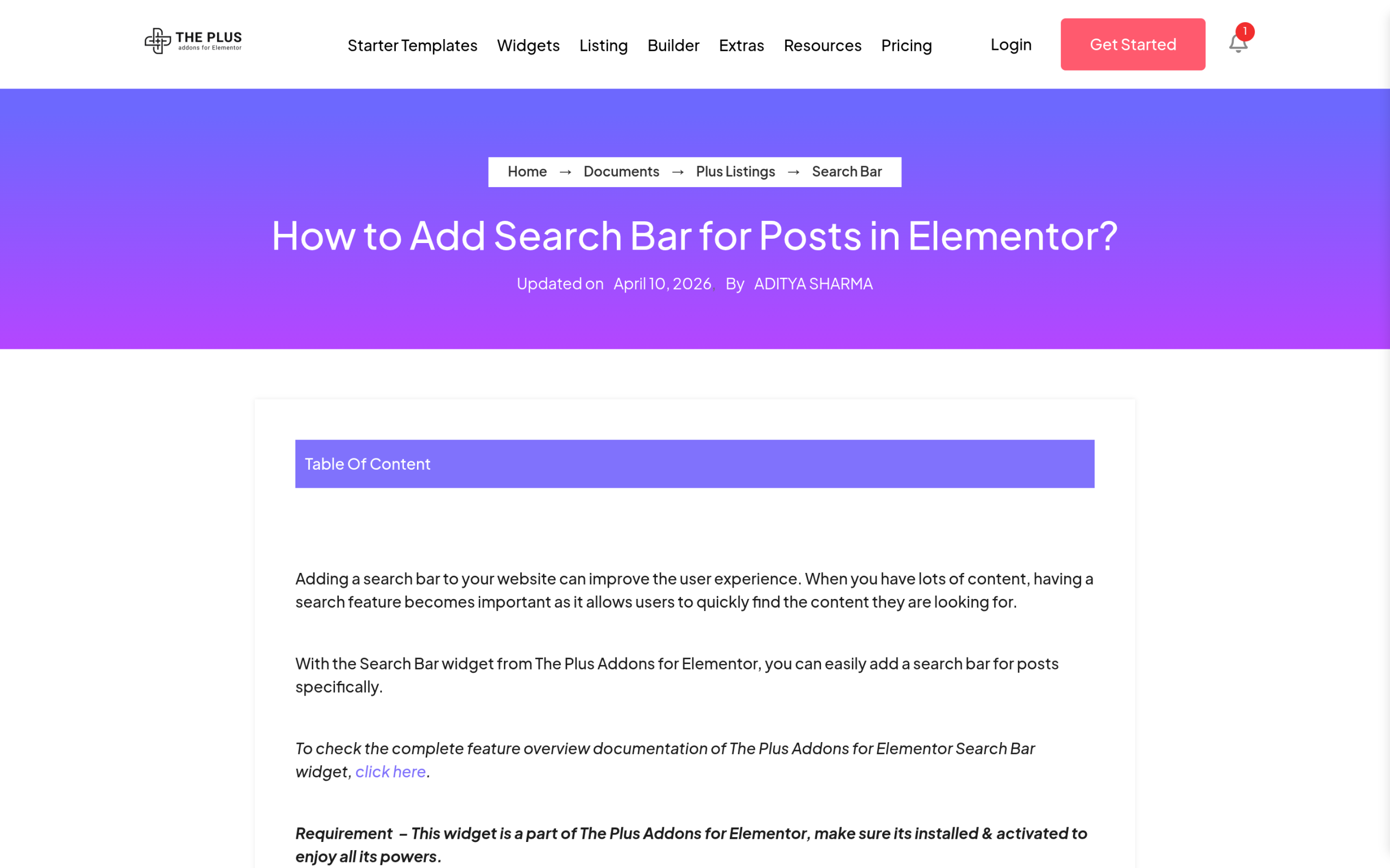 How to Add a Search Bar in Elementor (with Live AJAX Search) Posts search widget documentation in the plus addons for elementor