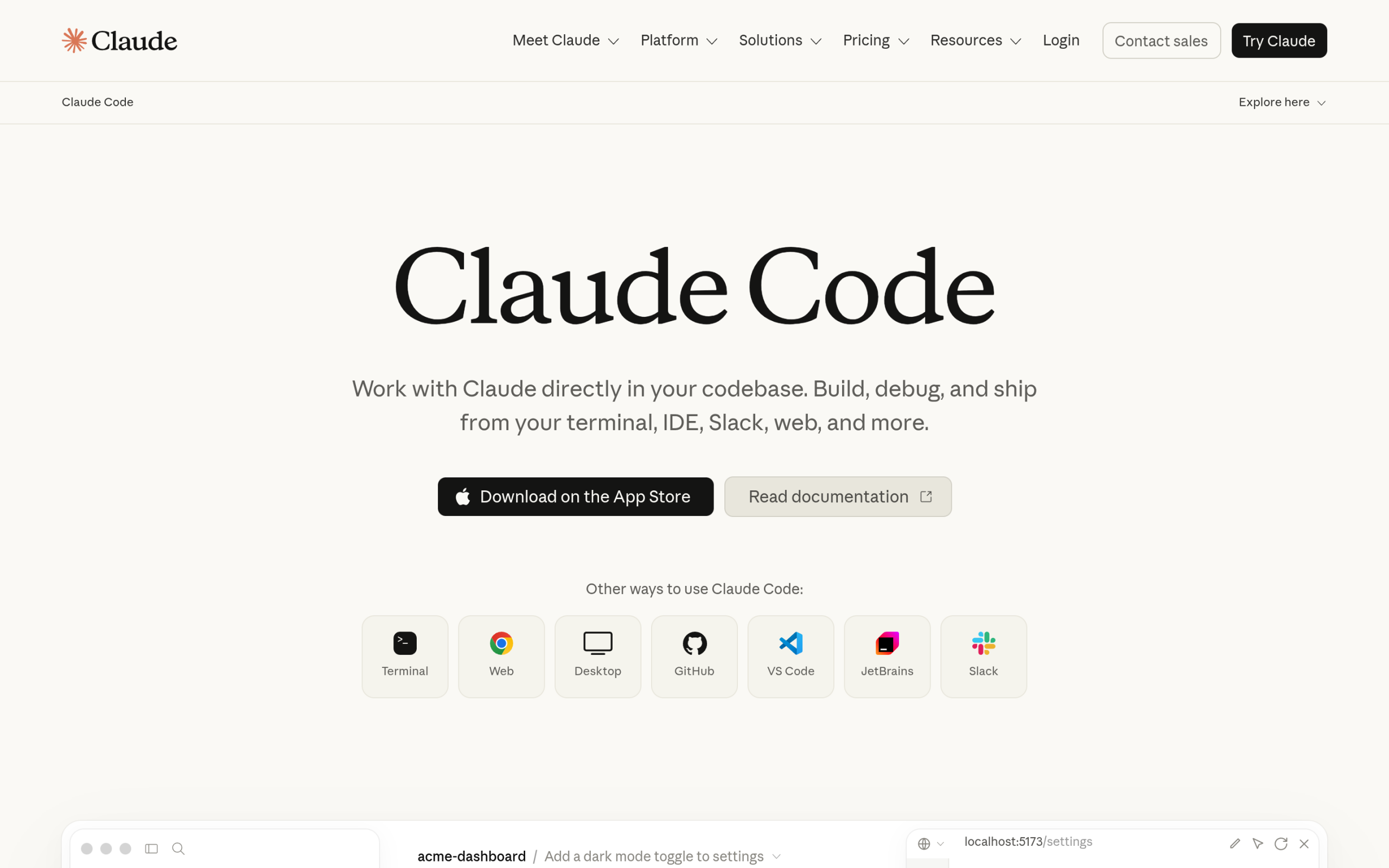Claude code product page on claude. Com