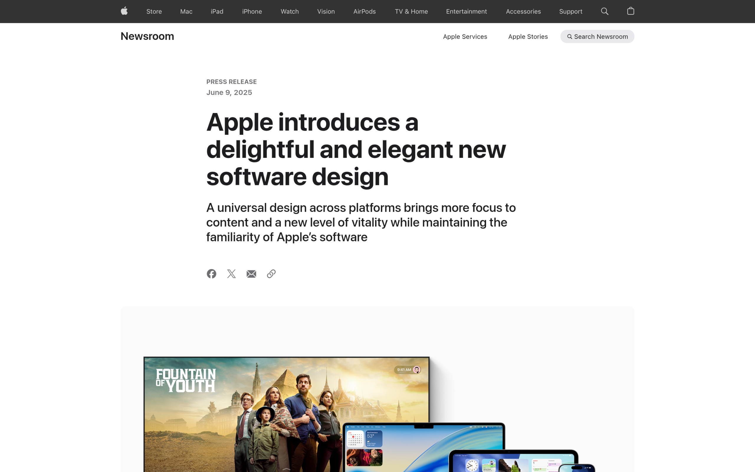 Liquid Glass in 2026: Apple's Design Language, and How Close CSS Can Get Apple newsroom article from june 2025 introducing the liquid glass software design material