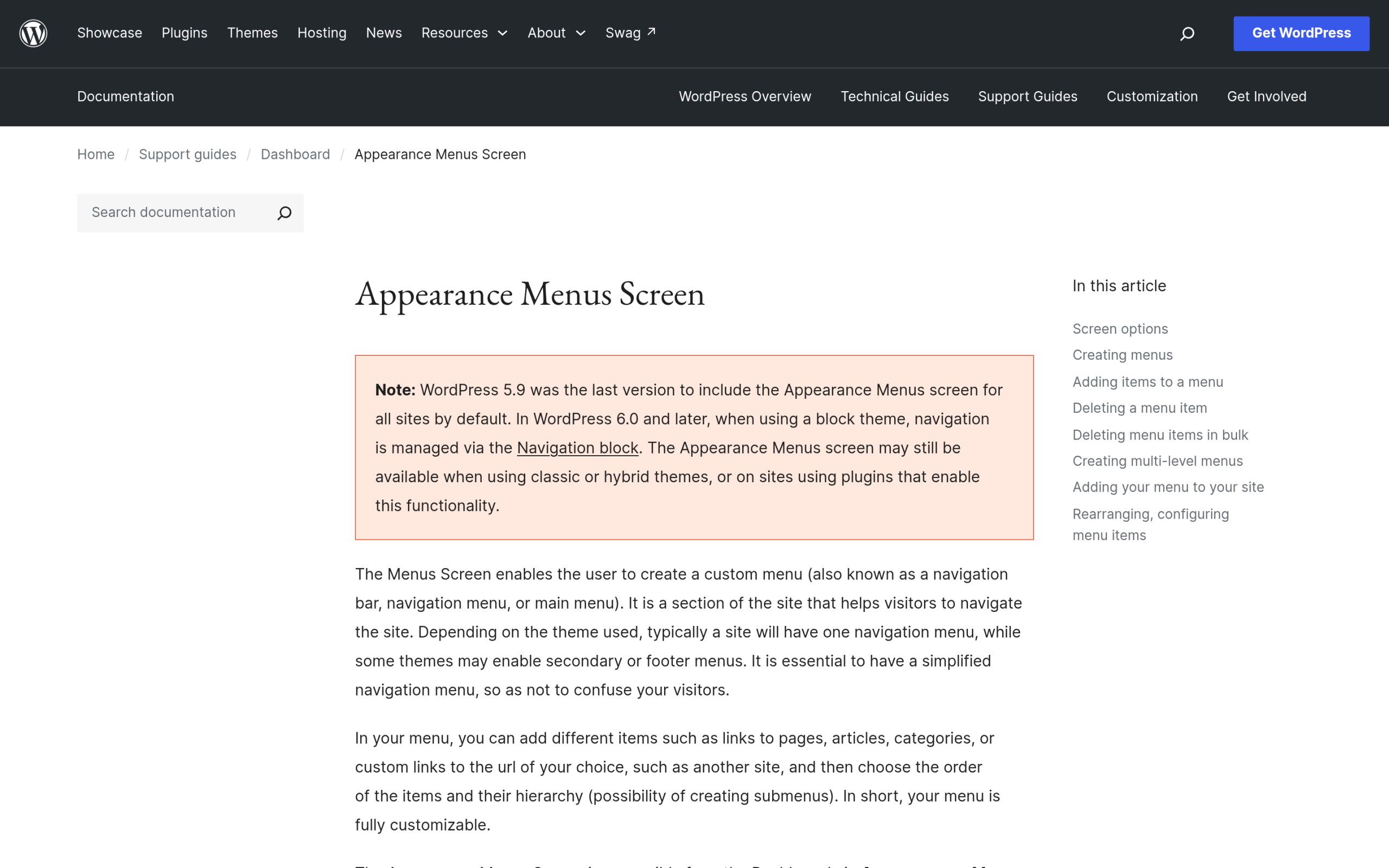 How to Add a Mega Menu in WordPress (4 Ways, With and Without Elementor) Wordpress. Org documentation page for the native appearance menus screen
