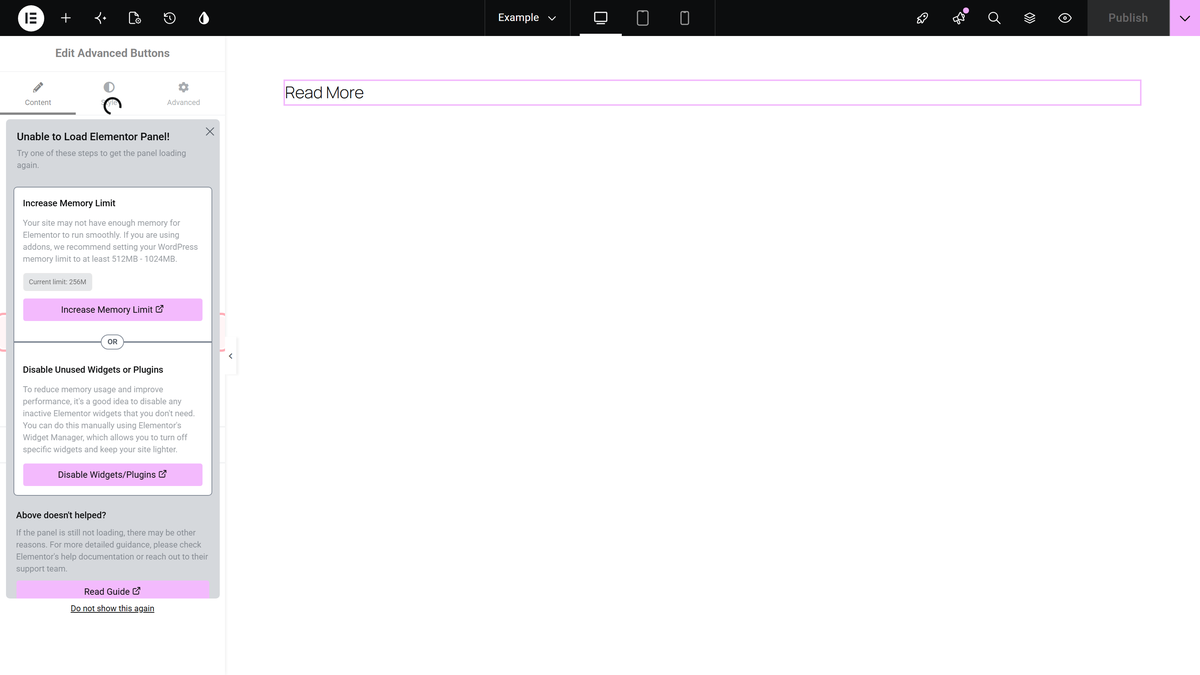 How to Add Advanced Buttons in Elementor? Button text field set to the button's visible label