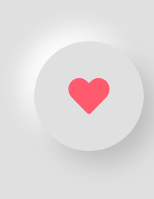 How to Add Neumorphism Effect in Elementor? A round grey icon with a light shadow top-left and a dark shadow bottom-right, looking raised
