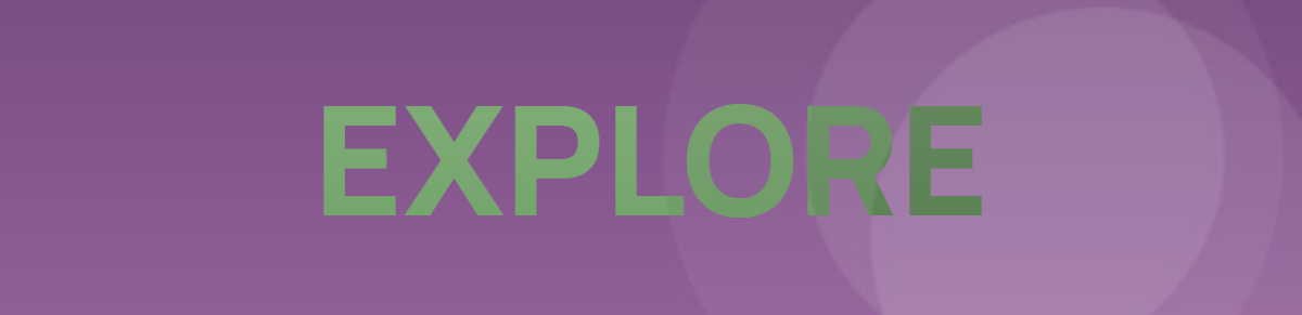 Large text with the difference blend mode over a purple background image, so the letters invert the colors behind them