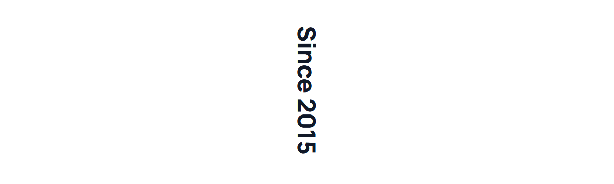 How to Add Vertical Text in Elementor? The text since 2015 shown vertically on the page
