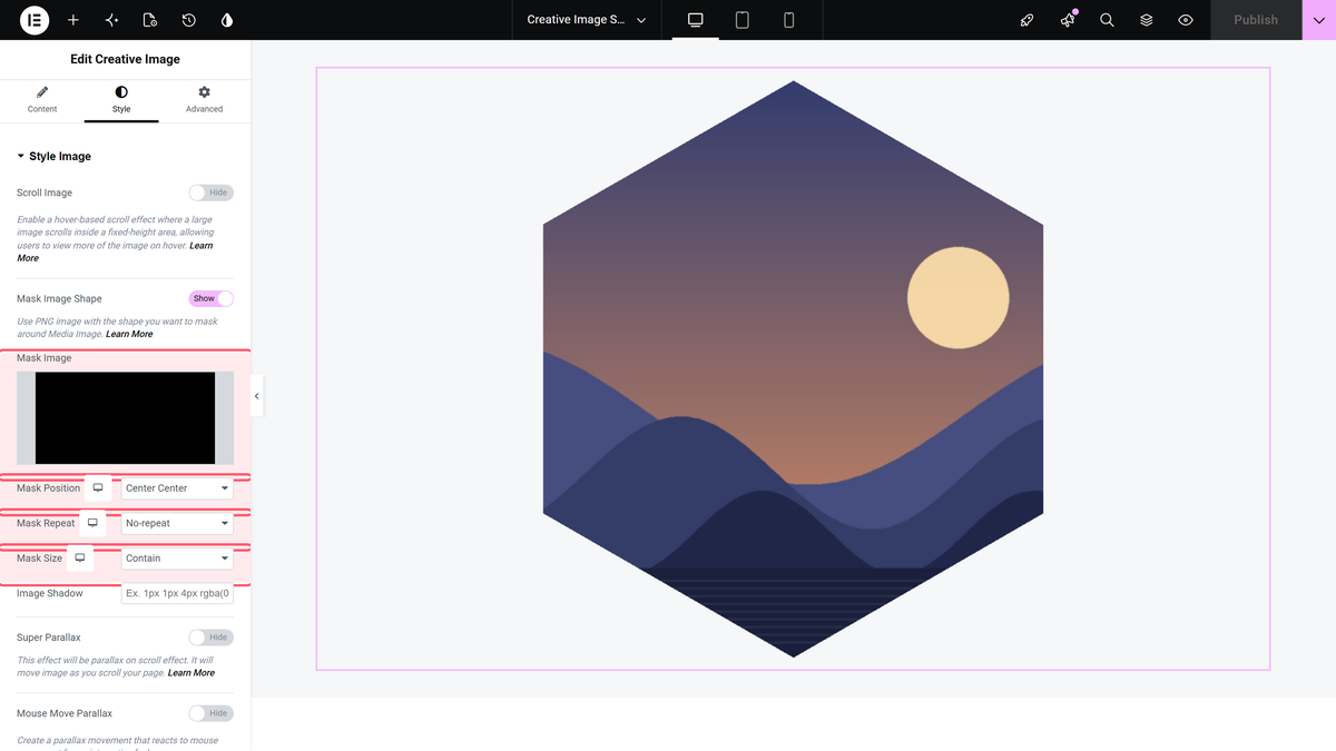 How to Mask an Image in Elementor? (Custom Image Mask) Mask image with the mask position, mask repeat and mask size dropdowns