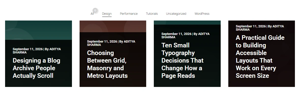 Grid updating in place after an ajax filter click