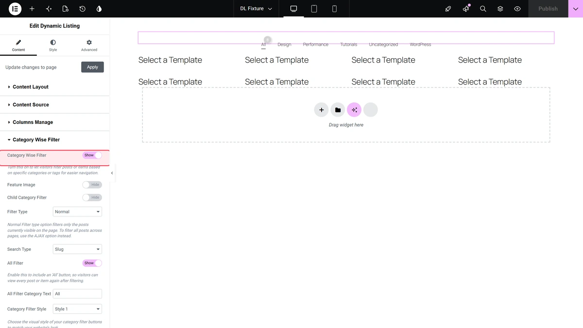 How to Add Filters to Elementor Custom Post Loop Skin? Category wise filter enabled above a custom loop skin grid