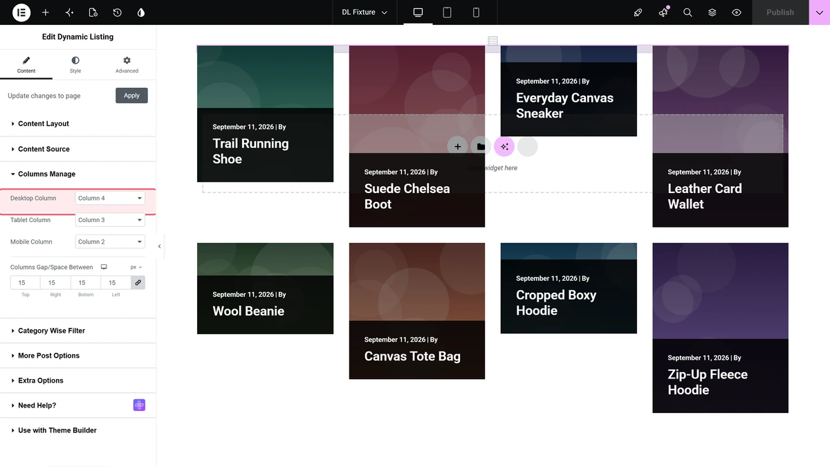 How to Show Custom Post Types in Masonry Grid Layout in Elementor? Custom post type cards packed into a staggered masonry grid