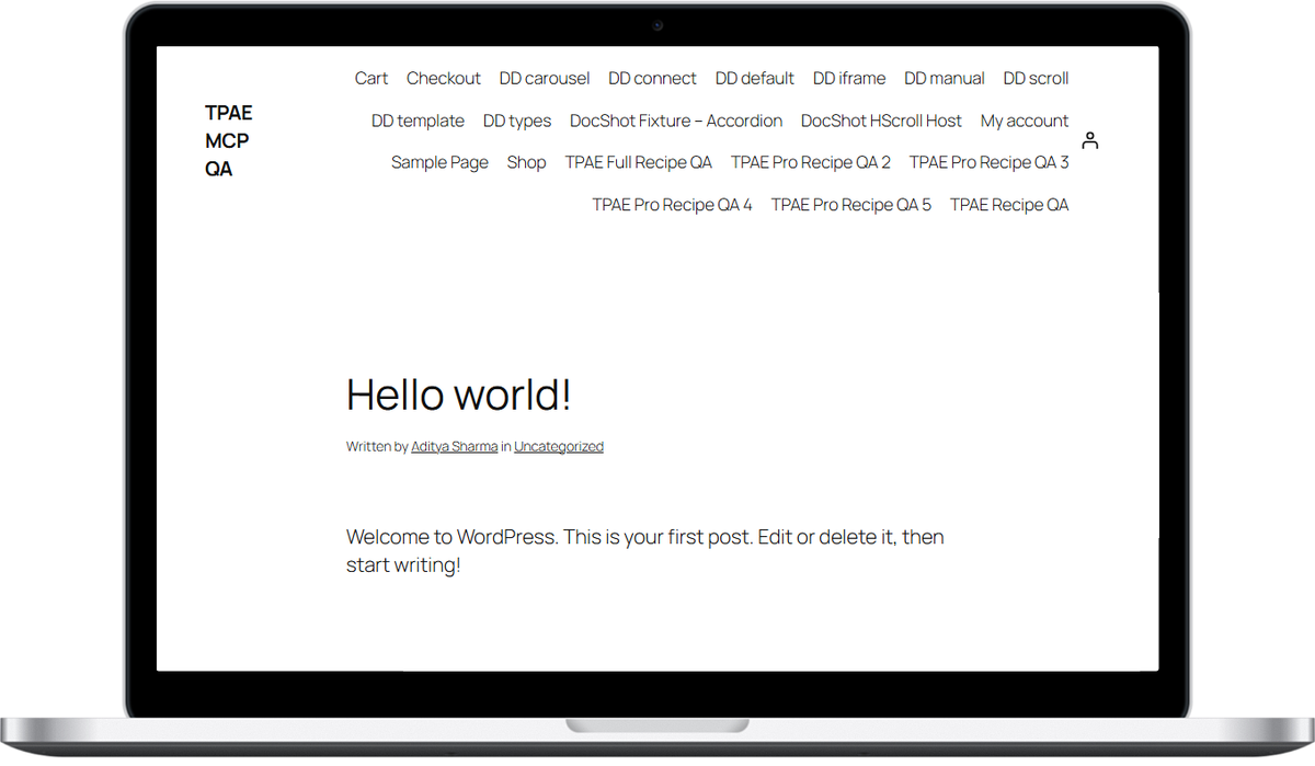 How to show a live website in a mockup using iframes in Elementor? A live page loaded inside the laptop mockup through the iframe content type.