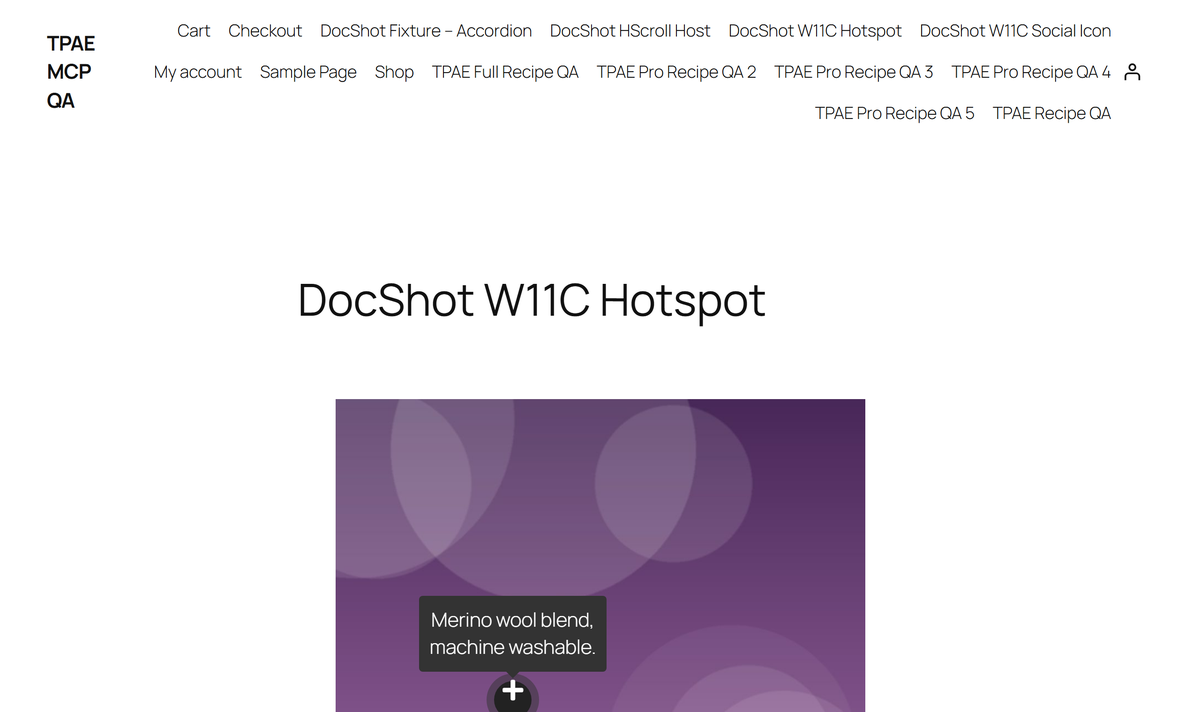 How to Open a Hotspot Tooltip on Click in Elementor? The hotspot tooltip opened by clicking the pin.