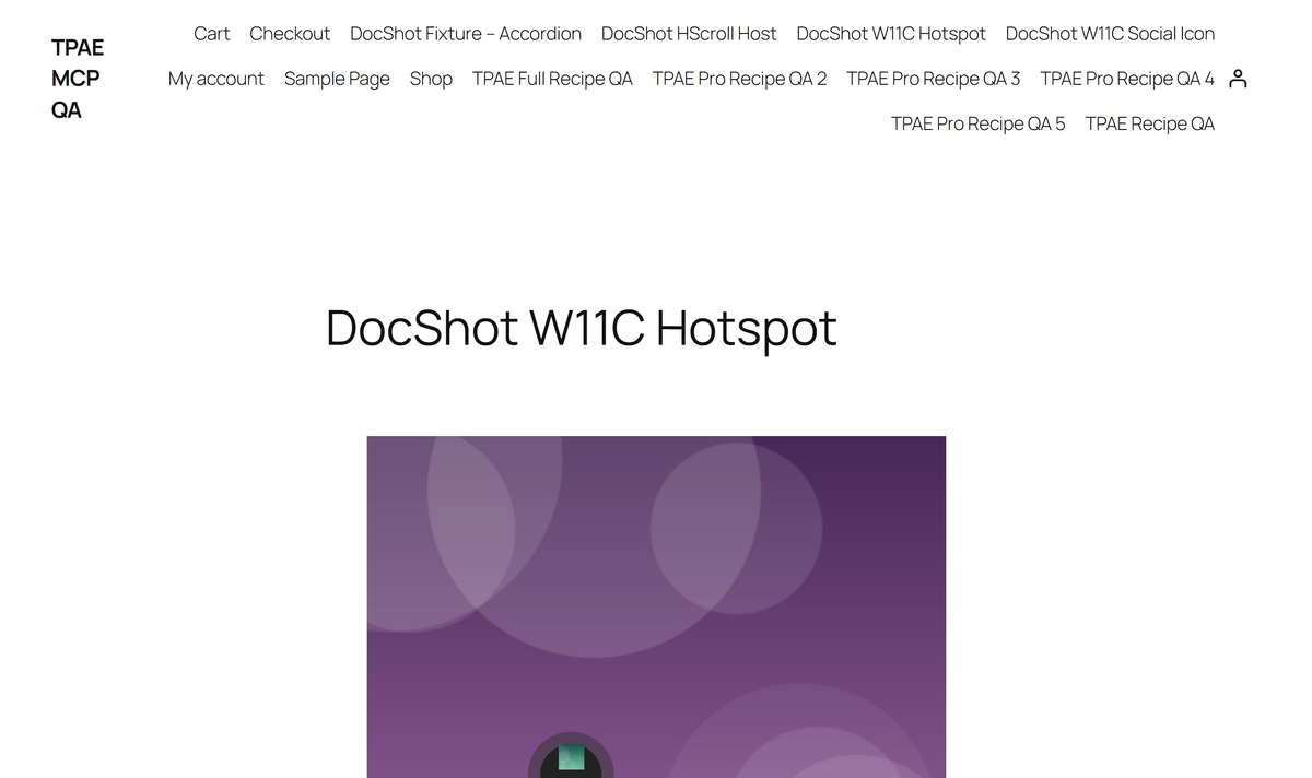 A hotspot using a picture as its pin, with the tooltip open.