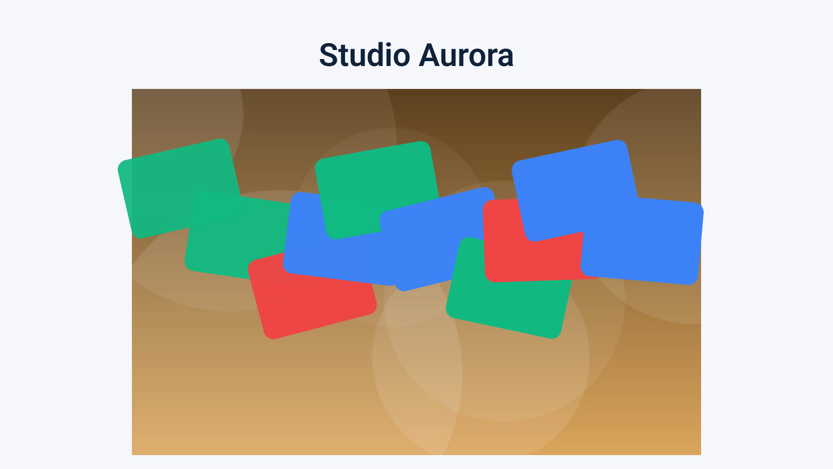 Web page with a trail of coloured cards left behind the pointer by the mouse move image cursor type