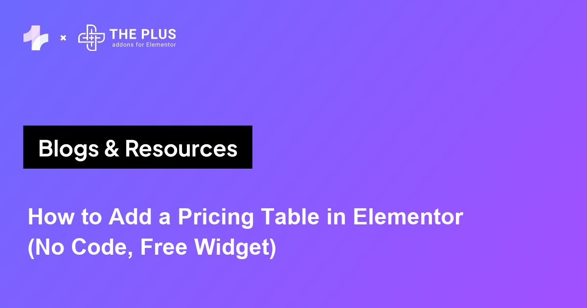 How to add a pricing table in Elementor featured image