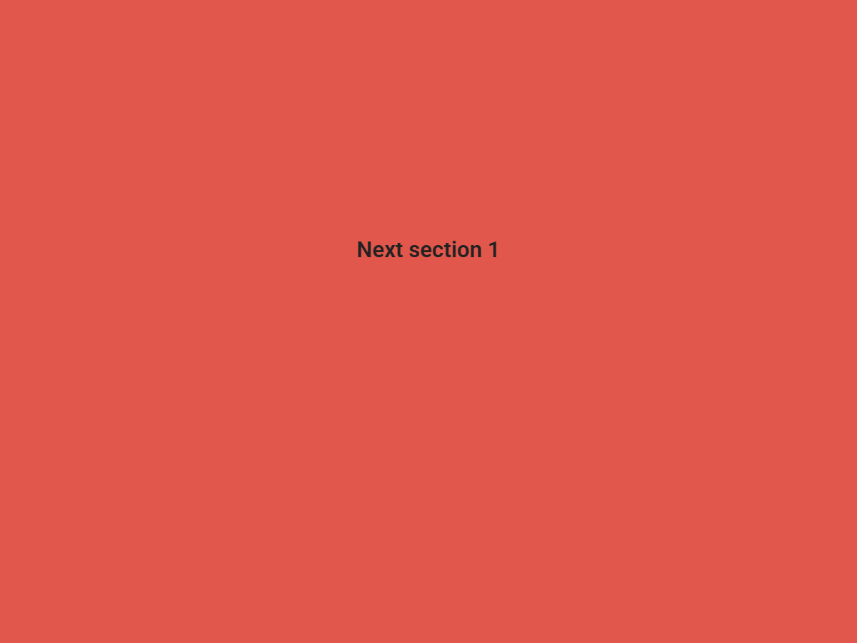 How to Change Background On Scroll in Elementor? Published page scrolled to the second section with the red scroll background behind it