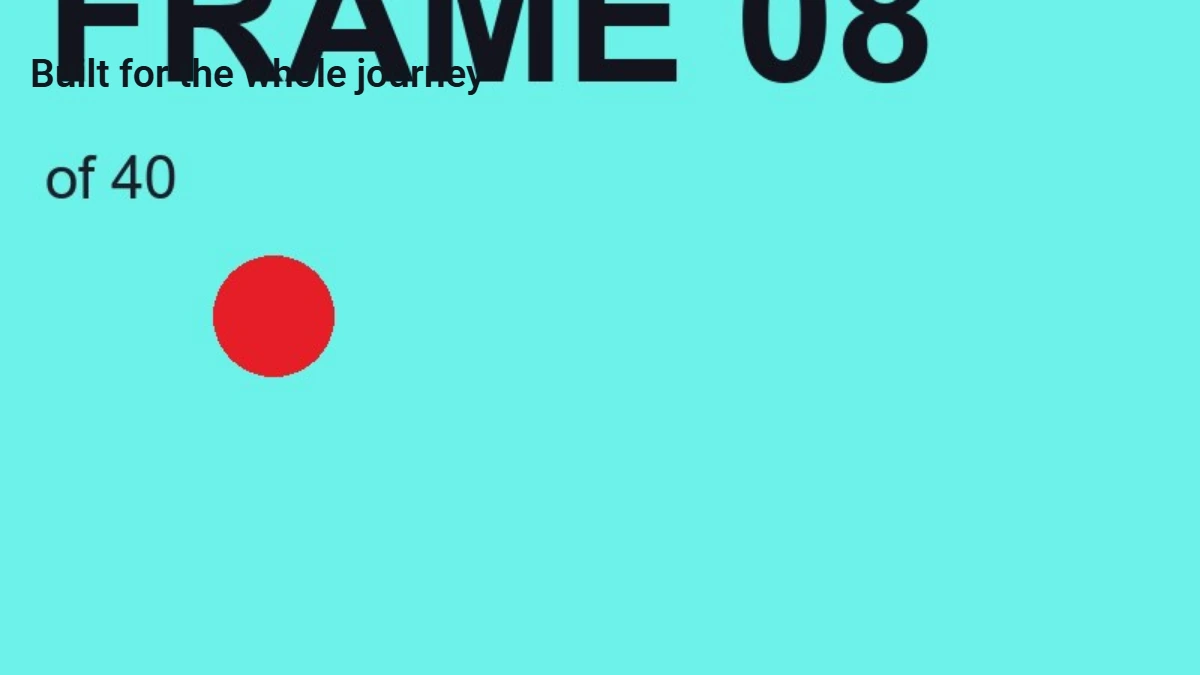 Front end near the start of the sequence, showing frame 8 of 40
