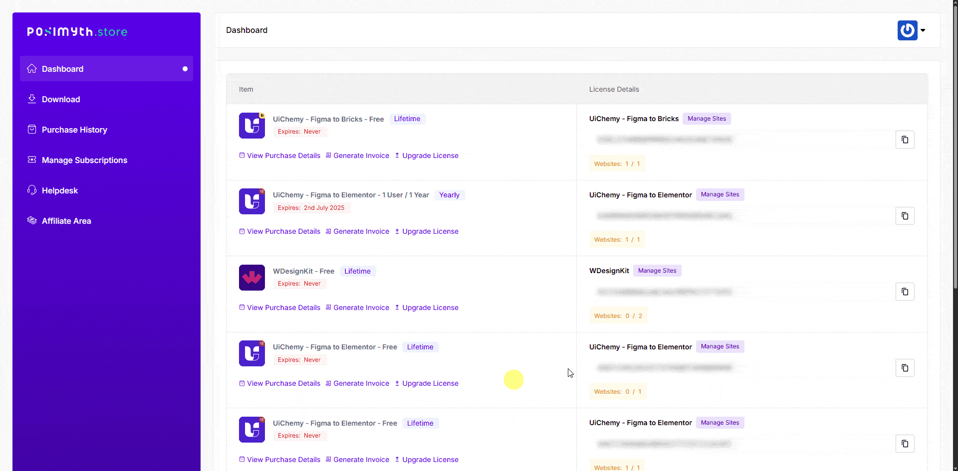 How to change posimyth store account email?