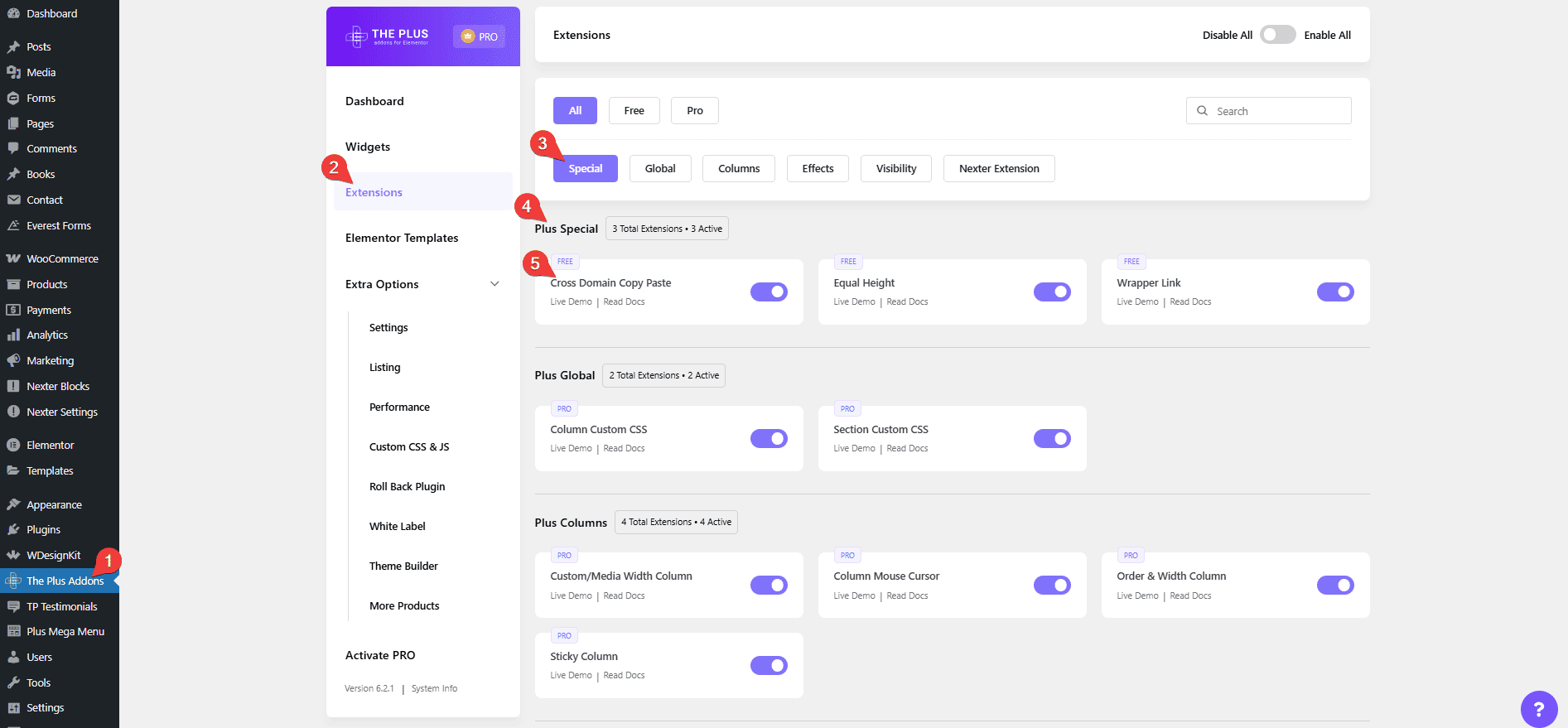 Support handbook: the plus addons for elementor