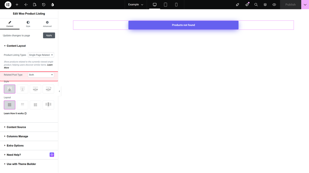 How to Show Related Products on a Product Page? (Based on Categories & Tags) The related post type dropdown