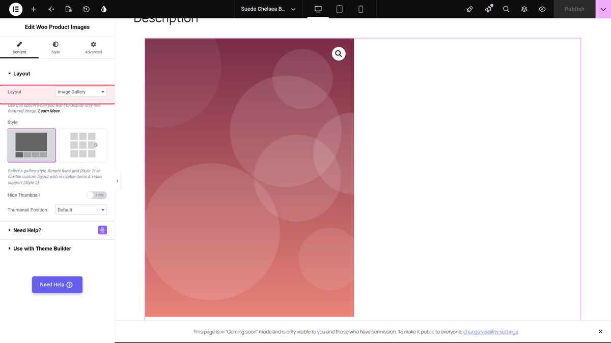 How to Edit WooCommerce Product Page in Elementor? Woo product images layout control
