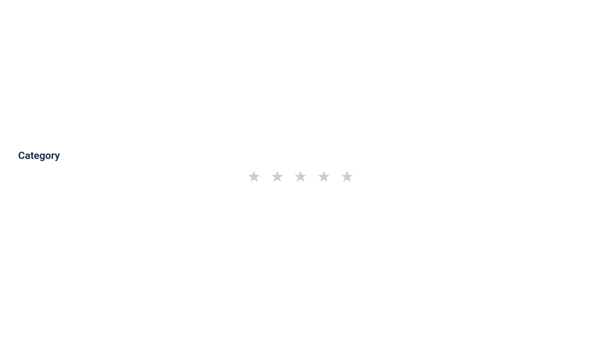 Woo filter display style set to rating, showing star buckets